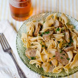 Brats with Beer & Mustard Sauce