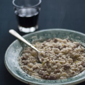 Risotto with Sausage and Leeks