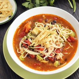 Tortilla Zucchini Noodle Soup