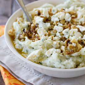 Blue Cheese Walnut Mashed Potatoes