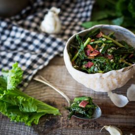 Sweet and Spicy Bitter Greens