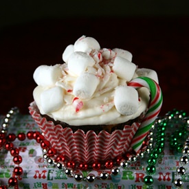 Hot Cocoa Chocolate Cupcakes