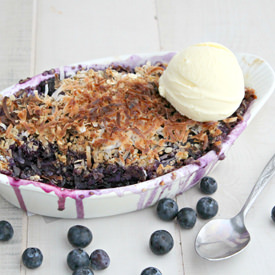 Blueberry and Pineapple Crumble