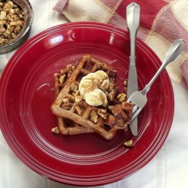 Vegan Banana Bread Waffles