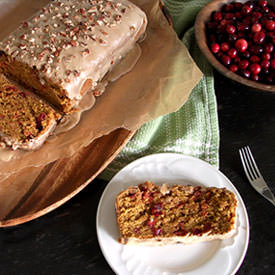 Maple Iced Pumpkin Cranberry Loaf