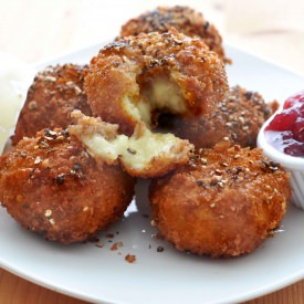 Deep Fried Brie with Cranberry