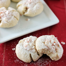 Peppermint Cream Thumbprint Cookie