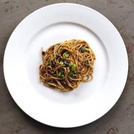 Black Garlic Soba Noodles