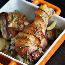 Bacon Wrapped Chicken Drumsticks