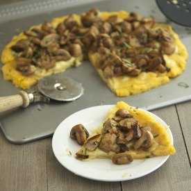 Mushroom Polenta Pizza