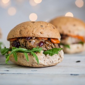 Pork and Cranberry Stuffing Burgers