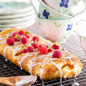 Peach Cream Cheese Braided Danish