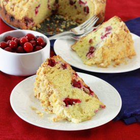 Cranberry Almond Streusel Cake