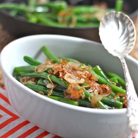 Green Beans + Caramelized Shallots