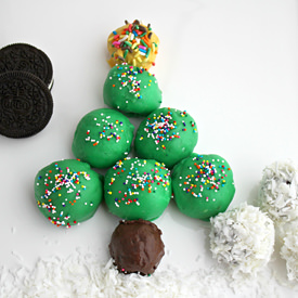 Oreo Cookie Ball Christmas Tree