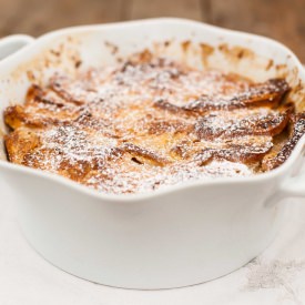 Eggnog White Brioche Pudding