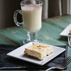 Eggnog Cheesecake Bars
