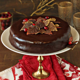Cranberry Chocolate Truffle Cake