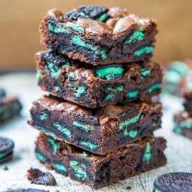 Fudgy Mint Chocolate Brookies
