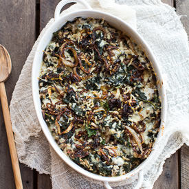 Kale and Wild Rice Casserole