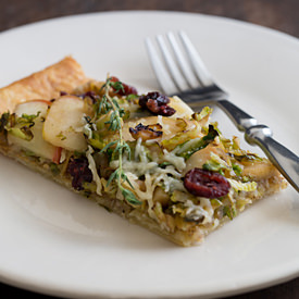 Brussels Sprout & Apple Tart