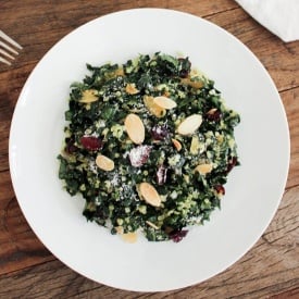 Kale Salad with Quinoa, Cranberries