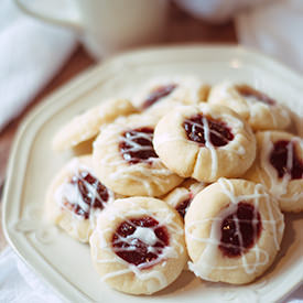 Raspberry Almond Shortbread Cookies