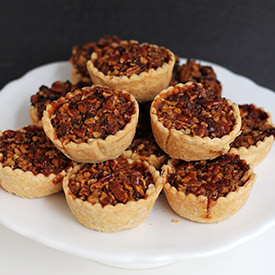 Mini Bourbon Chocolate Pecan Pies