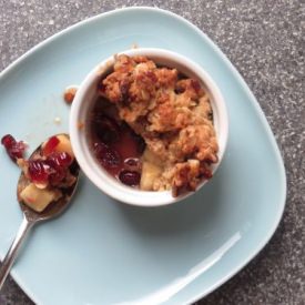 Apple and Cranberry Crumbles