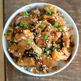 Szechuan Tempeh and Cauliflower