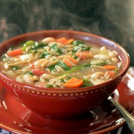 Easy Orzo and White Bean Soup