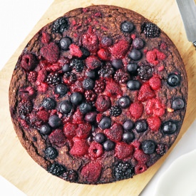 Dark Chocolate Forest Fruit Cake