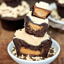 Triple Decker PB Chocolate Cupcakes