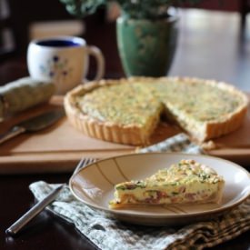 Ham & Cheese Quiche with Spinach