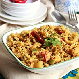 Potato And Capsicum Rice