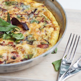 Beet Green & Mushroom Frittata