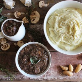 Mushroom Gravy & Cauliflower Mash