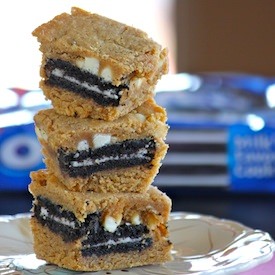 Peanut butter Oreo blondies