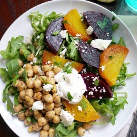Roasted Beets + Chickpea Salad