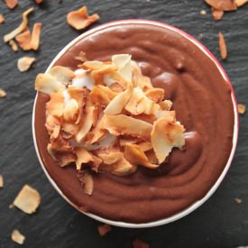 Toasted Coconut Chocolate Pudding
