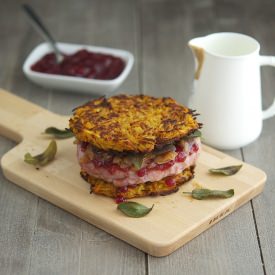Sweet Potato Latke Turkey Burger