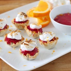 Cranberry Orange Meringue Tarts