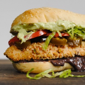 Pistachio-Crusted Chicken Tortas