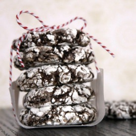 Chocolate Ginger Crinkle Cookies