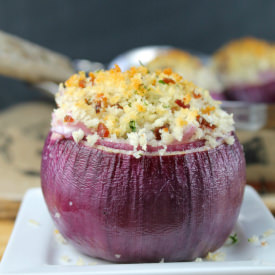 Creamy Roasted Red Onions