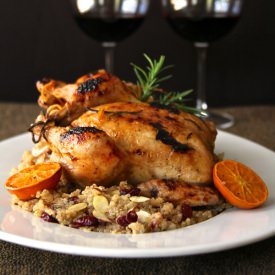 Cornish Hens with Clementine Glaze