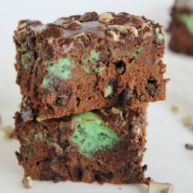 Mint Cheesecake Brownies