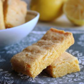 Lemon Cornmeal Shortbread Bars