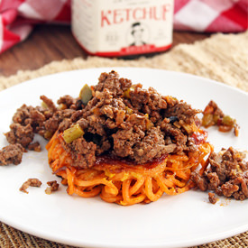 Sloppy Joe with Spiralized Bun