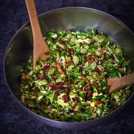 Brussels Sprout Salad Coconut Bacon